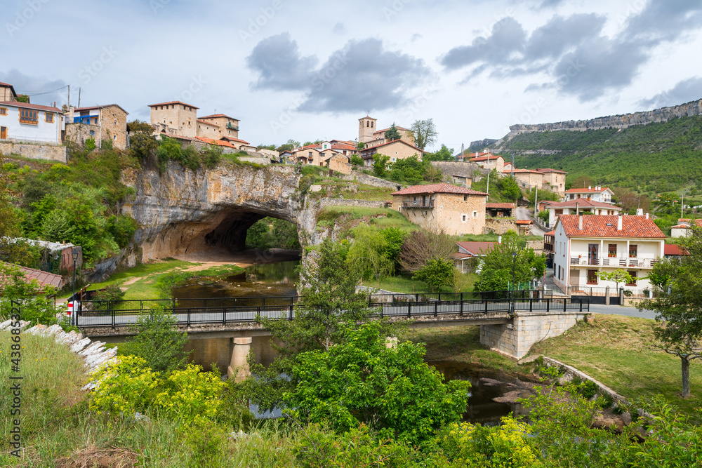 medieval town of orbaneja del castillo in merindades, Spain