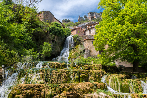 medieval town of orbaneja del castillo in merindades, Spain photo