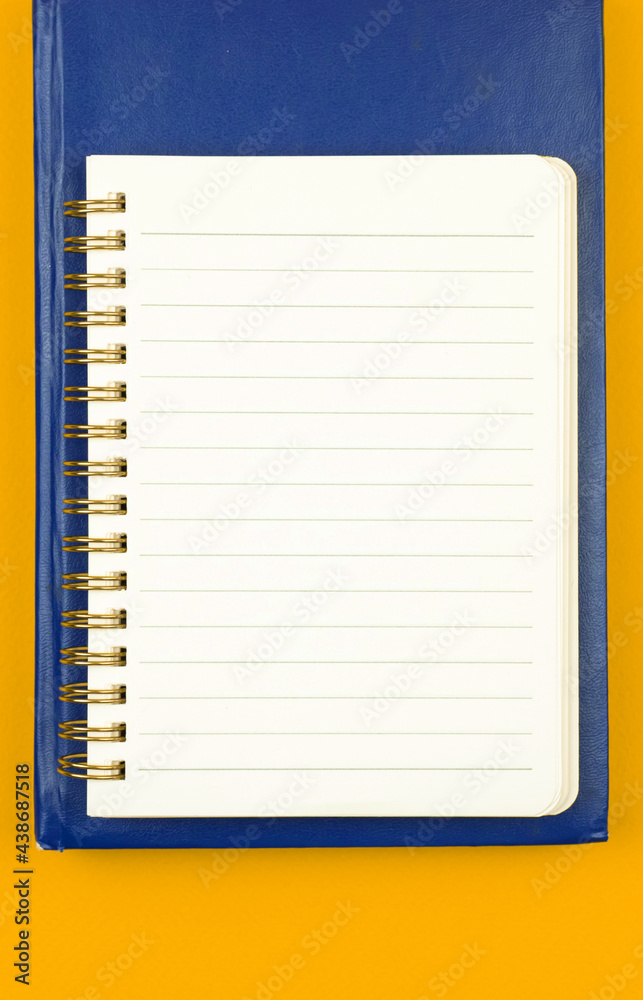 School blank lined notebook mockup template concept bakcground with copy space School blank lined notebook mockup template concept bakcground with copy space