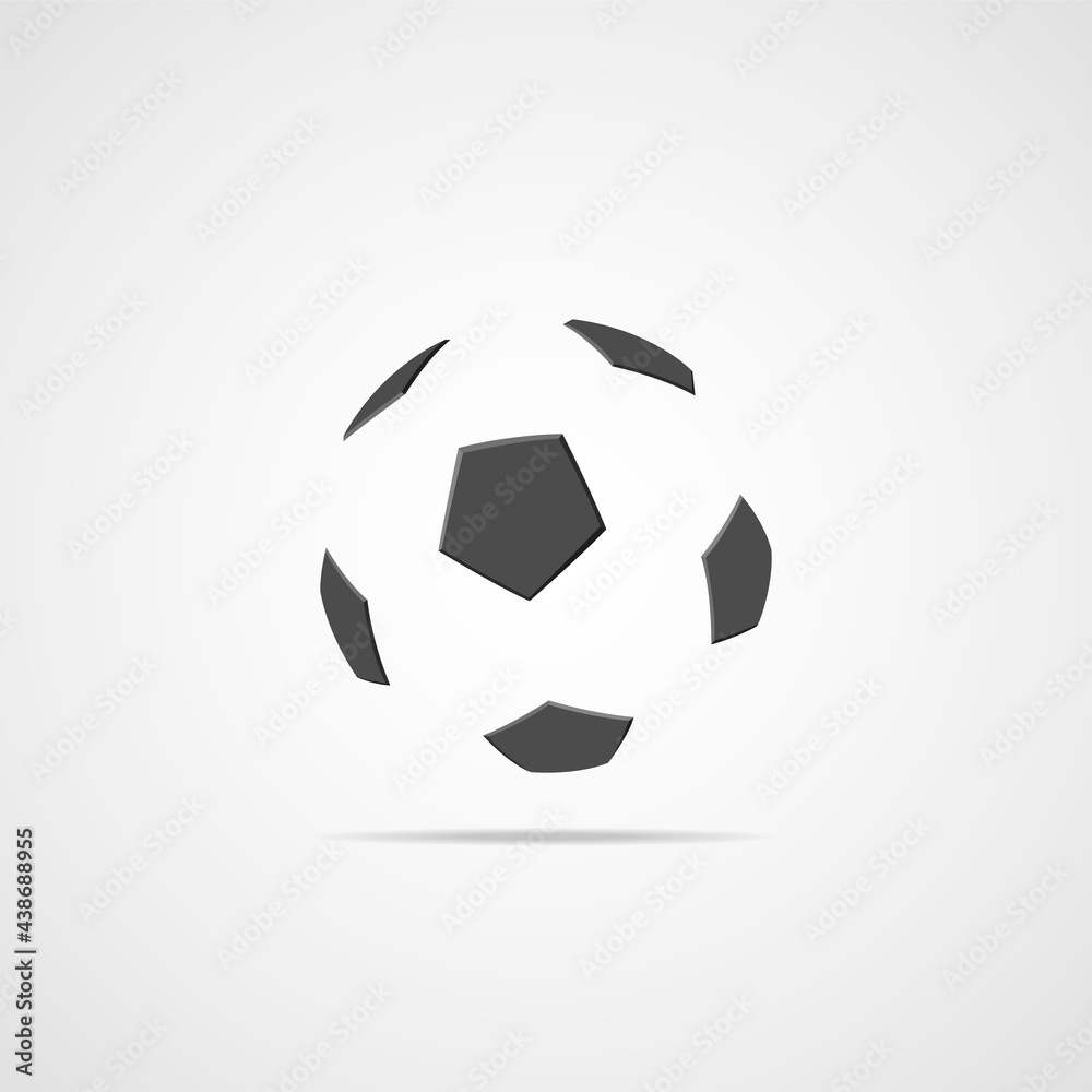 Soccer ball flat icon. Vector template Soccer ball flat icon. Vector template