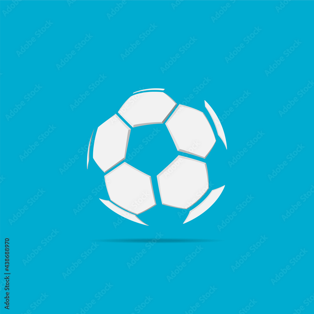 Fototapeta premium Soccer ball flat icon. Vector template