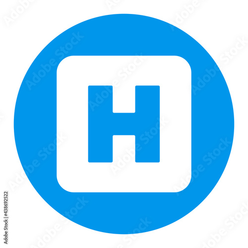 Hospital vector white glyph icon. Medical sign