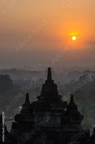 Borobudur, or Barabudur is a 9th-century Mahayana Buddhist temple in Central Java