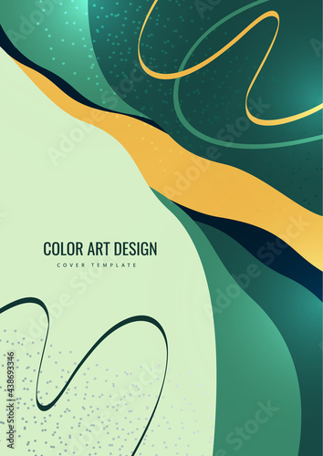 Bright colored waves covering. Modern design template. Vector