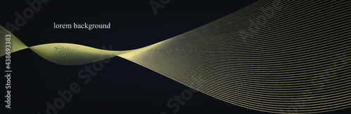 Abstract golden wave lines with glow effect. luxury items. gold wave. vector illustration. modern banner