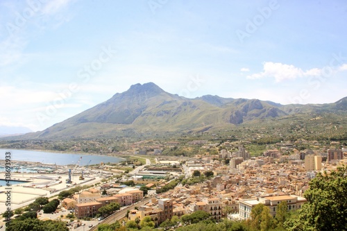 Breathtaking Panorama Majestic Mountain San Calogero of Porto Termini Imerese photo