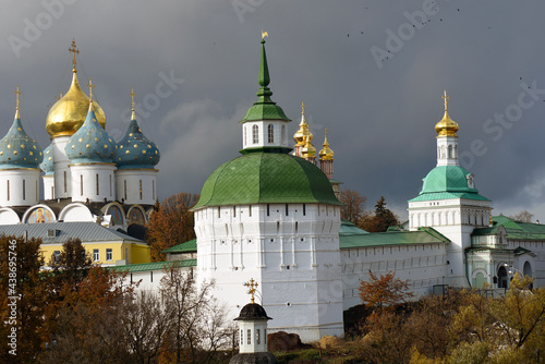 View of the Trinity Sergius Lavra. Poopular touristic landmark, UNESCO World Heritage Site. photo