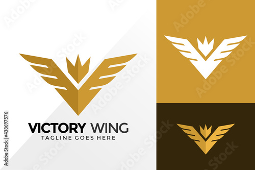 Royal Victory Wings  Logo Design, Brand Identity Logos Designs Vector Illustration Template