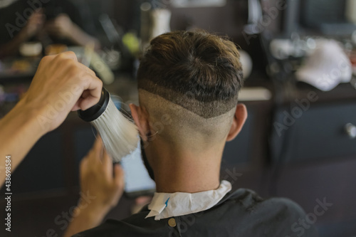 Barber Working Close up Barbershop Barber Shop Haircut Men Style Shave Beard Hair Beauty Tools Detail