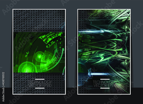 Vector of science technology concept. Background ready for website banner, poster or roll up