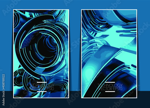 Vector of science technology concept. Background ready for website banner, poster or roll up