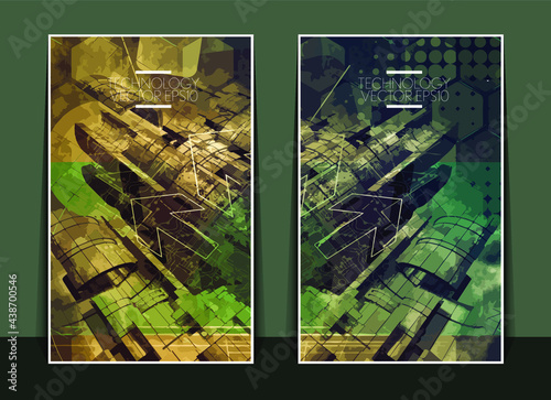 Vector of science technology concept. Background ready for website banner, poster or roll up