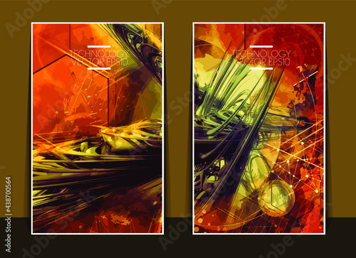 Vector of science technology concept. Background ready for website banner, poster or roll up