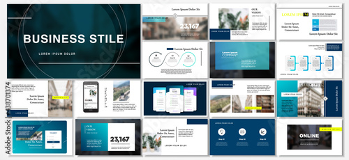 Set of business plan presentation template. Social media pack. Easy use in modern blog posts or Editable simple info banner, trendy book. For app, digital display style. Bright web flyer work. a4.
