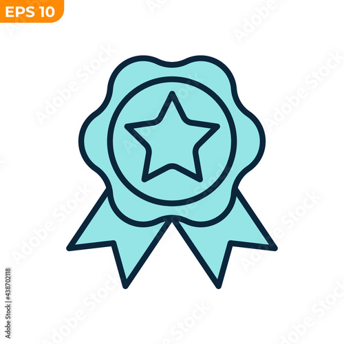 achievement medal icon symbol template for graphic and web design collection logo vector illustration