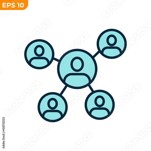 connection people icon symbol template for graphic and web design collection logo vector illustration