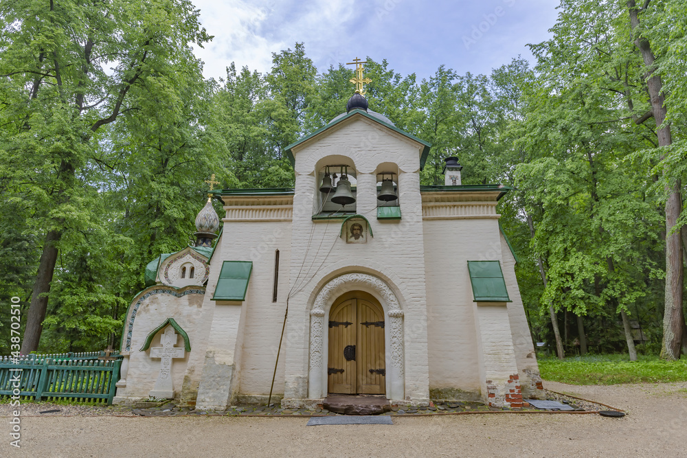 Facade of the Church of the Savior. Built in 1882. Abramtsevo, Russia Facade of the Church of the Savior. Built in 1882. Abramtsevo, Russia