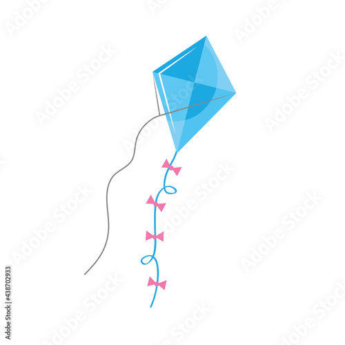 Blue kite flying
