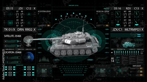 Military tank HUD interface Screen