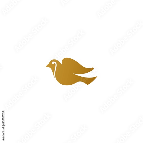 Bird dove icon logo design template illustration