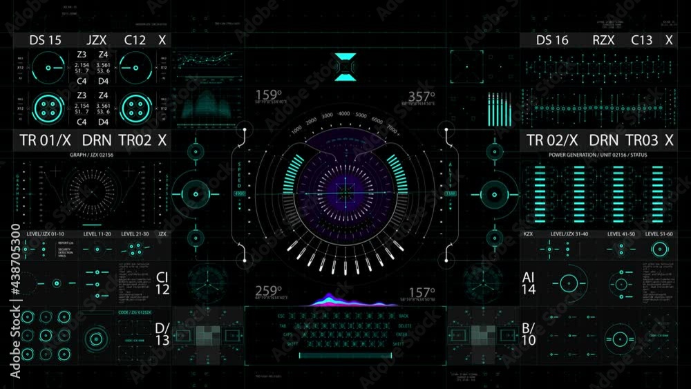 Telecommunications HUD interface display