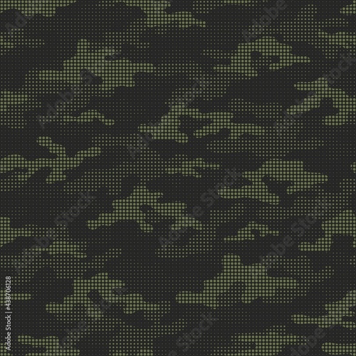 green military camouflage. vector seamless print. army camouflage for clothing or printing