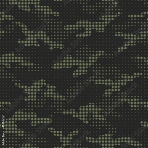 green military camouflage. vector seamless print. army camouflage for clothing or printing