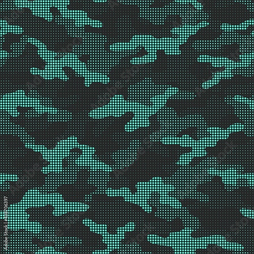 blue military camouflage. vector seamless print. army camouflage for clothing or printing