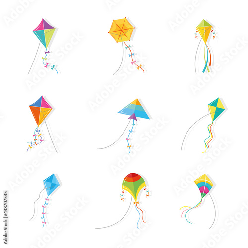 kites icon set photo
