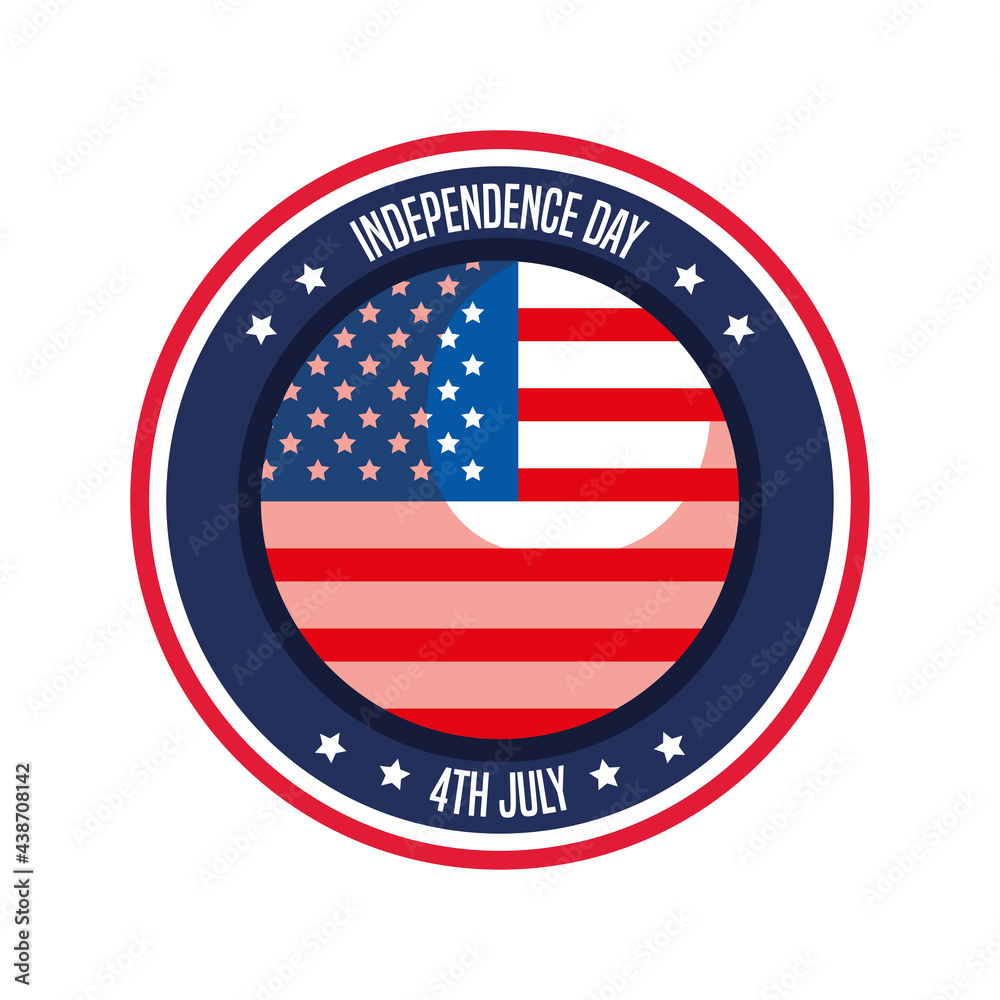 Independence day flag button Independence day flag button