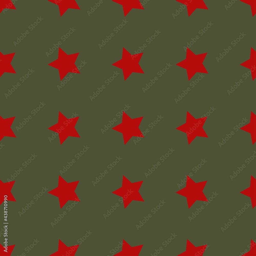 grey stars on a red background. vector seamless illustration. print on print or clothes grey stars on a red background. vector seamless illustration. print on print or clothes