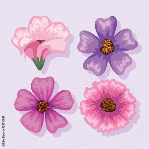 flowers icon set