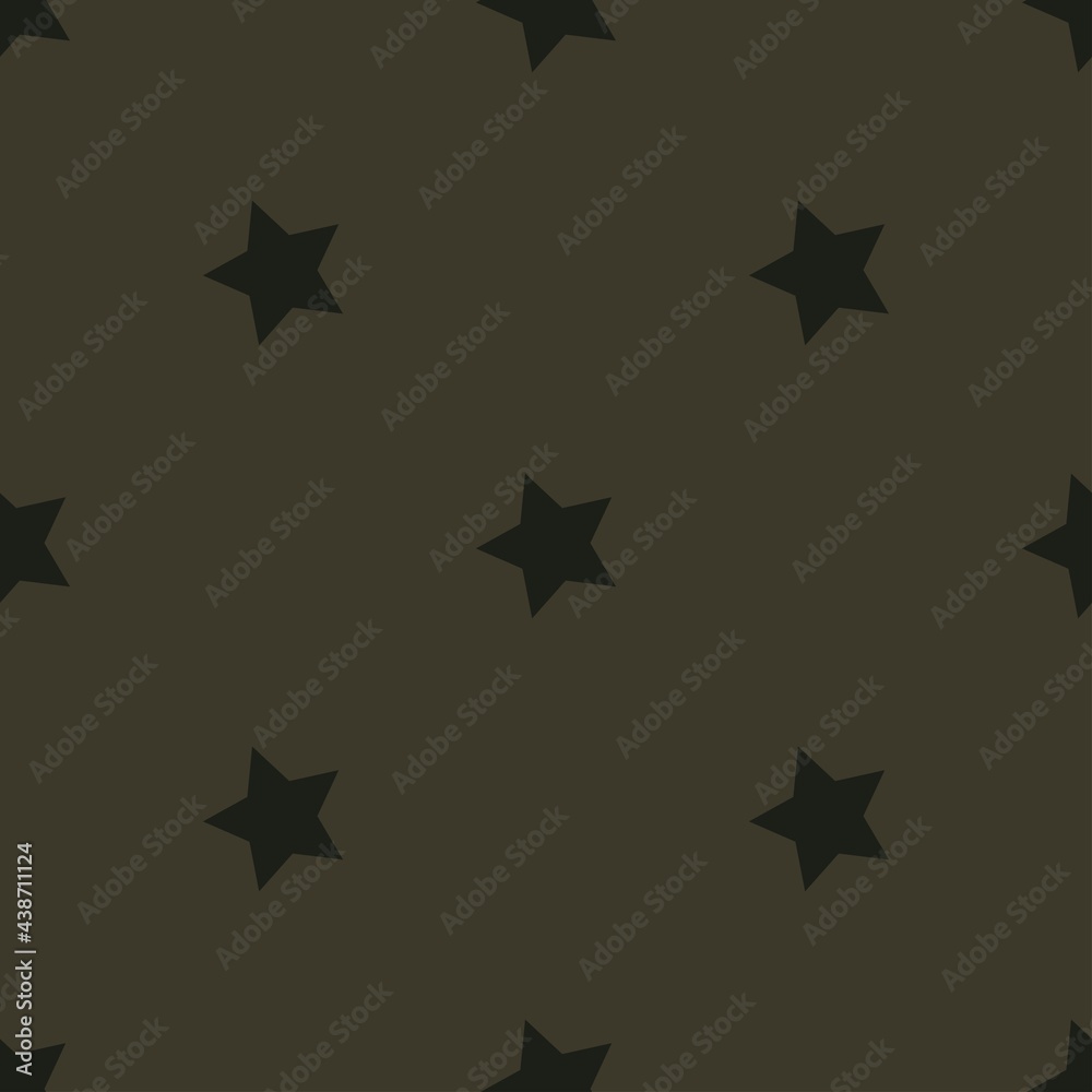 black stars on a brown background. vector seamless illustration. print on print or clothes black stars on a brown background. vector seamless illustration. print on print or clothes