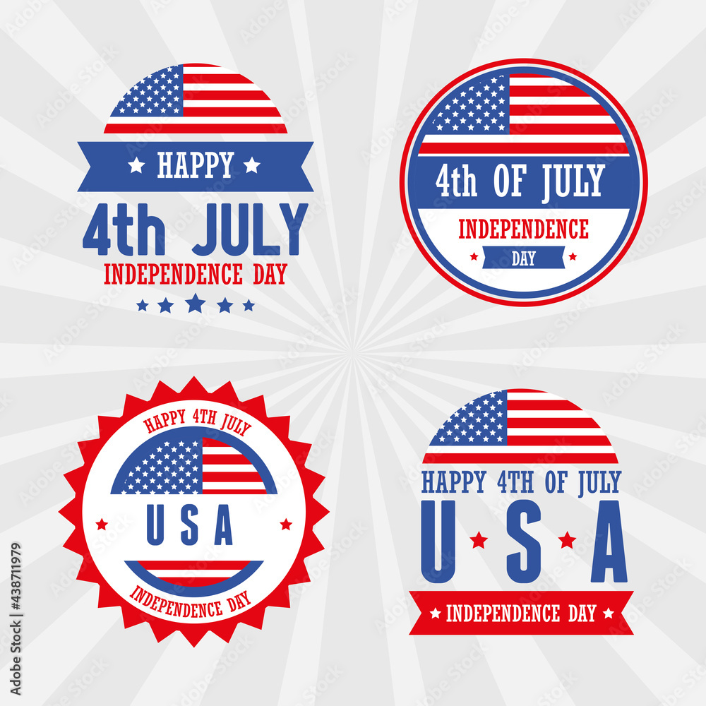 Independence day banners icon set Independence day banners icon set