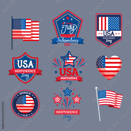 Independence day icon collection