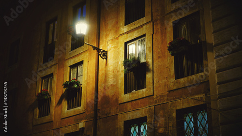 Fototapeta Naklejka Na Ścianę i Meble -  The Old City medieval streets exterior detail in italy