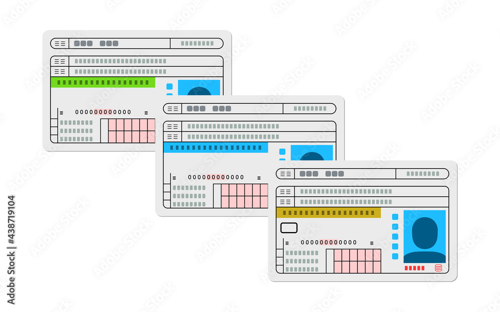 3種類の免許証のイラスト1 Stock Vector Adobe Stock 3種類の免許証のイラスト1 Stock Vector Adobe Stock