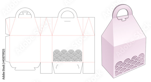 packaging box die cut template