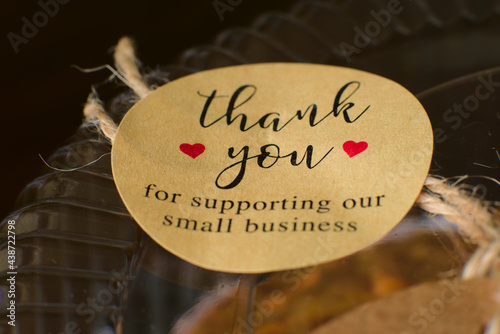 Thank you for supporting small business tag