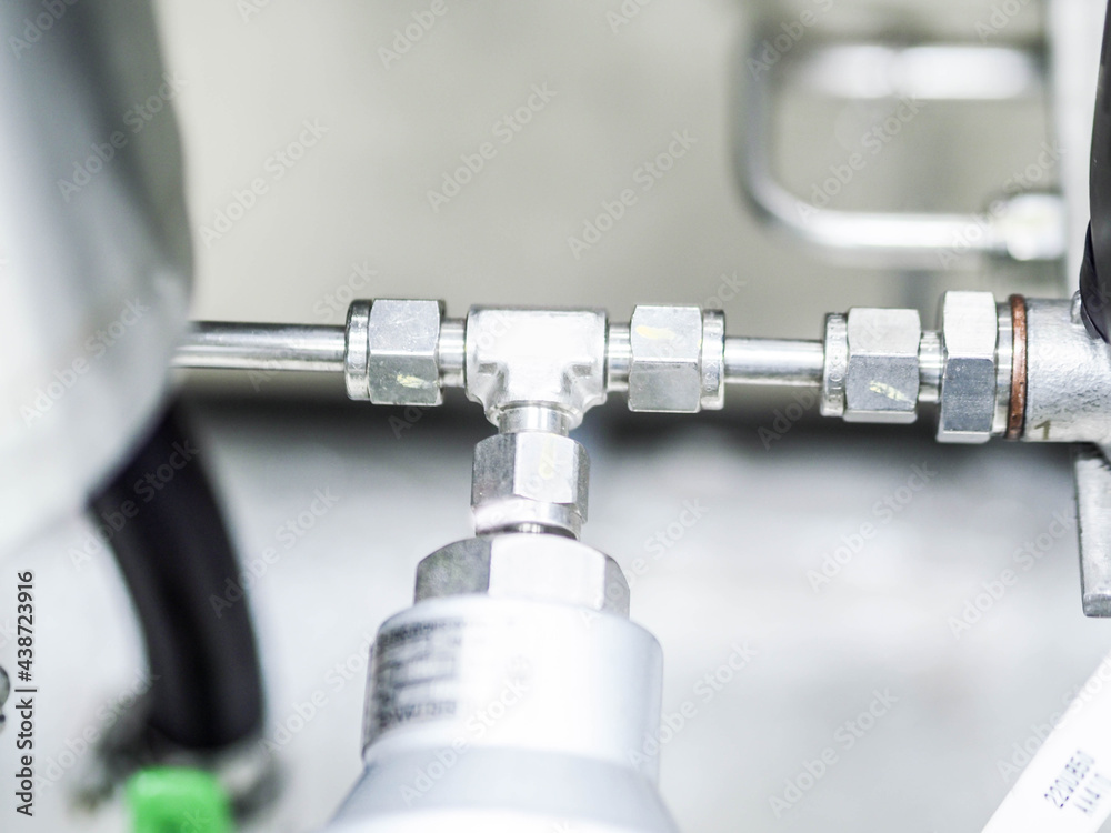 Connector of tube instrument in power plant. Connector of tube instrument in power plant.