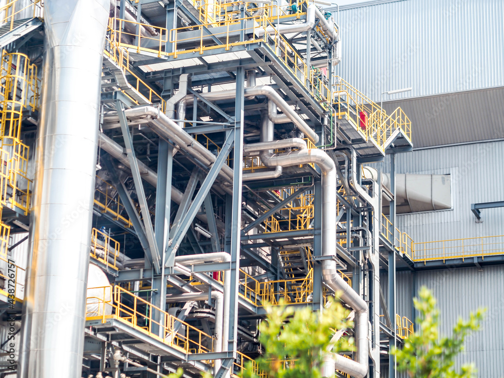 Biomass power plant with industrial energy concept. Biomass power plant with industrial energy concept.