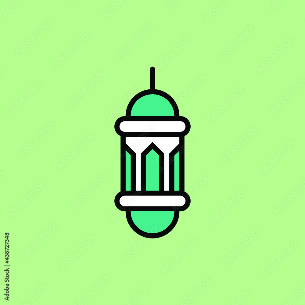 ornament Islamic icon dark green lantern lamp ornament Islamic icon dark green lantern lamp