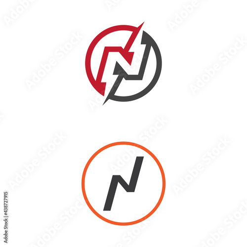 Free Download N Letter Logo Template vector icon illustration design - GFXLoad