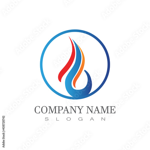 Fire flame vector illustration design template