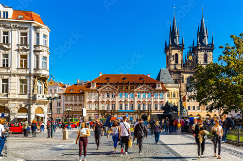 Picturesque view of Old Town Square in Prague, Czech Republic