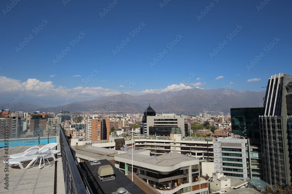 View over the city of Santiago, Chile.