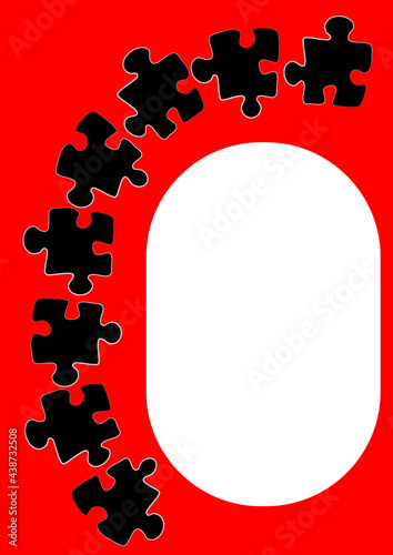 Vertical illustration format A4 - the design of the screen of the phone or tablet for inscriptions and photos