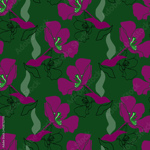 Image on a white and colored background.Pattern seamless Design Textile Paper Advertising. 