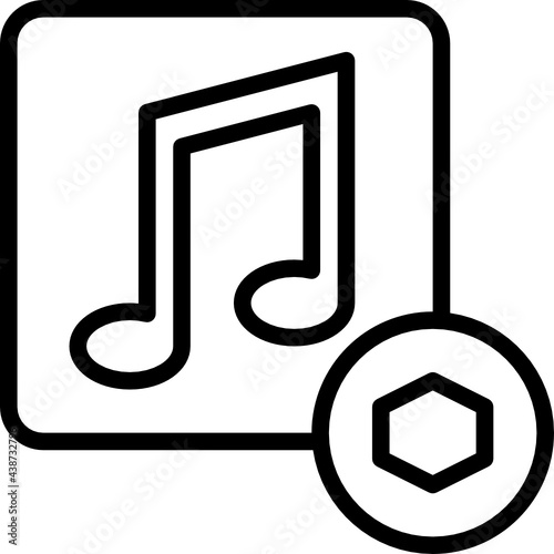 music modern line style icon