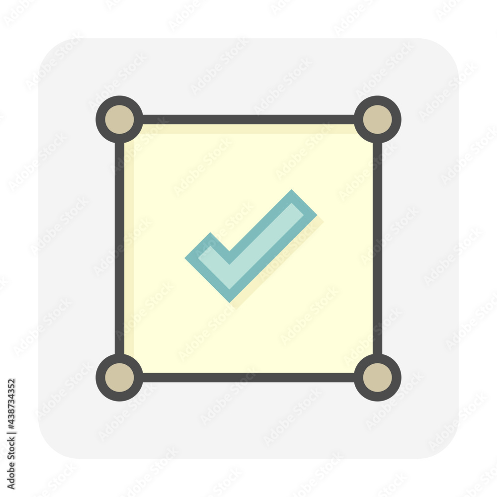 Land plot and characteristics or shape of land vector icon. That real estate or property with good shape of area for housing subdivision, development, owned, sale, rent, buy or investment. 64x64 pixel
